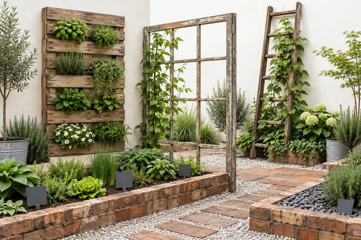 100 idées déco jardin avec objets simples pour structurer les passages et les murs