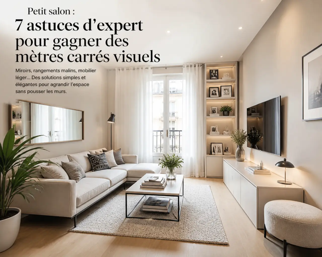 Petit salon : 7 astuces d'expert pour gagner des mètres carrés visuels