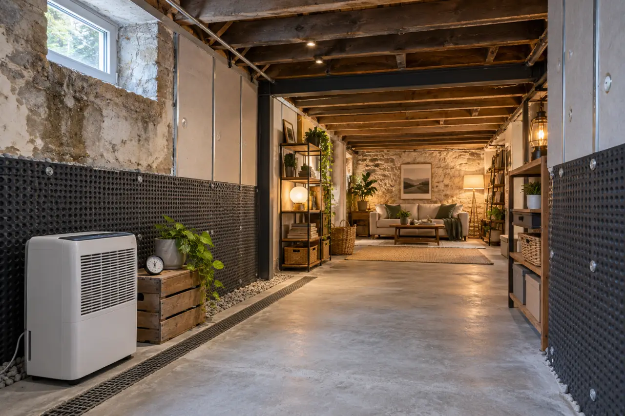 Aménagement d’une cave maison : traitez l’humidité avant de créer une pièce à vivre