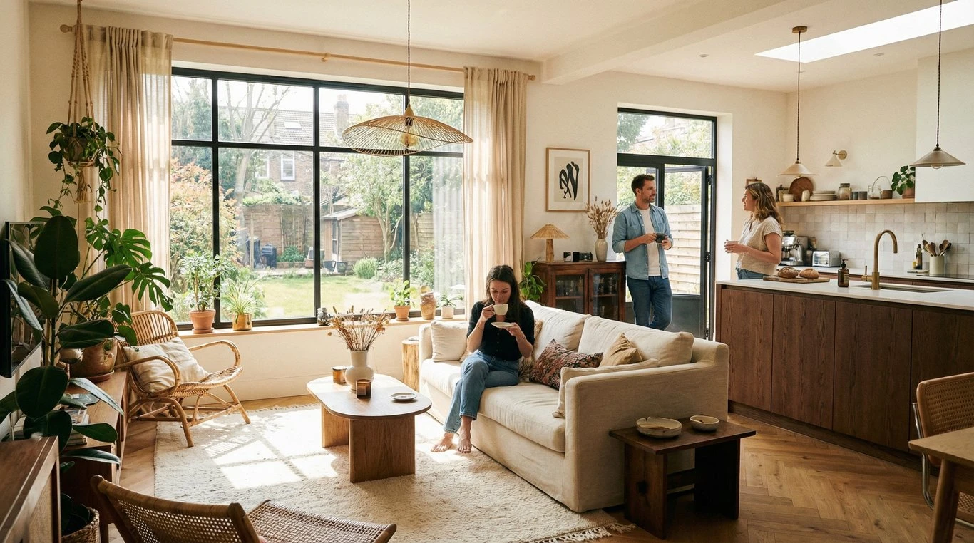 Vue d'ensemble d'un loft rénové
