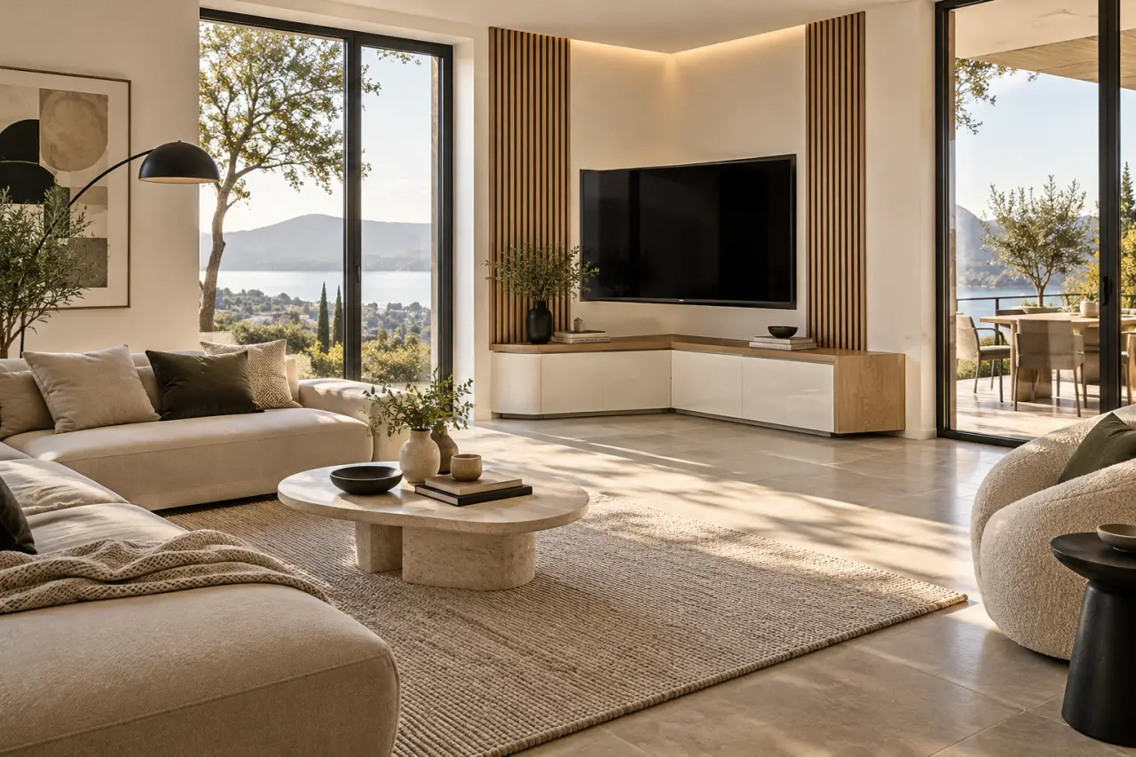 Meuble TV d'angle design : comment transformer un coin mort en atout du salon
